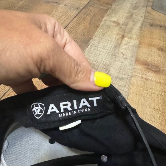 Ariat Relentless Black Snapback Cotton Hat OS Embroidered - Picture 7 of 9